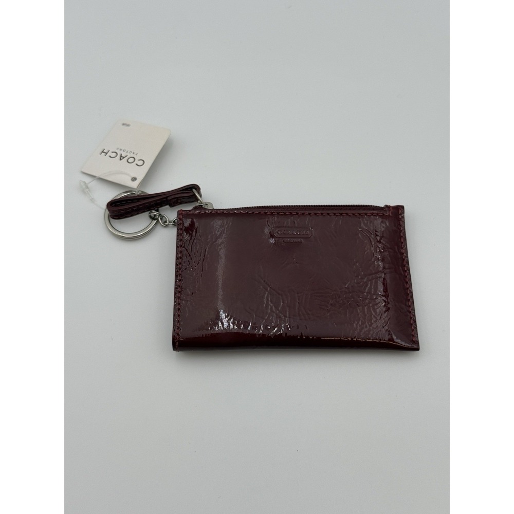 Coach Burgundy Patent‎ Leather Shine Pouch